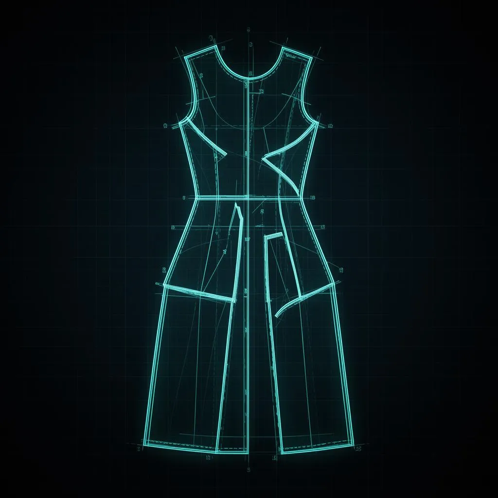 Molde digital - Vestido Social