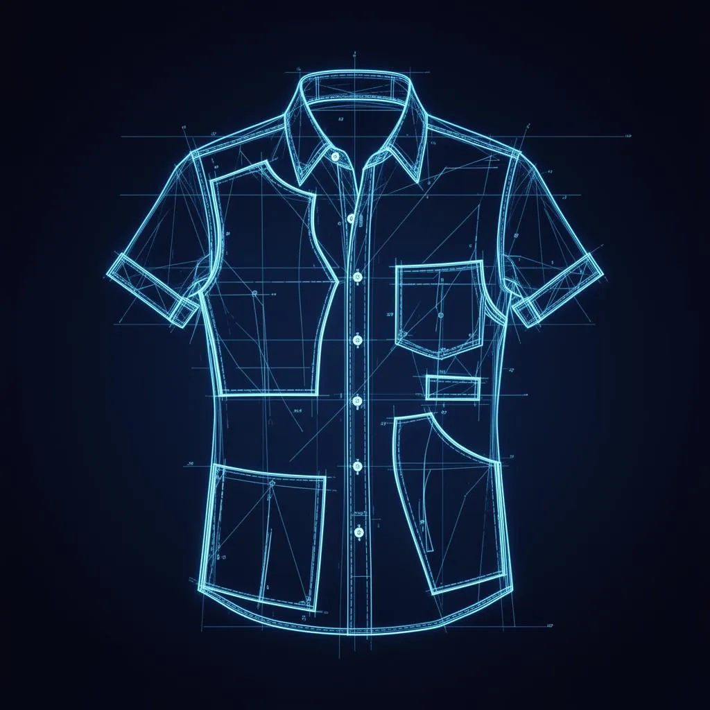 Molde digital - Camisa Casual
